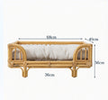 Natural Rattan Square Dog Bed