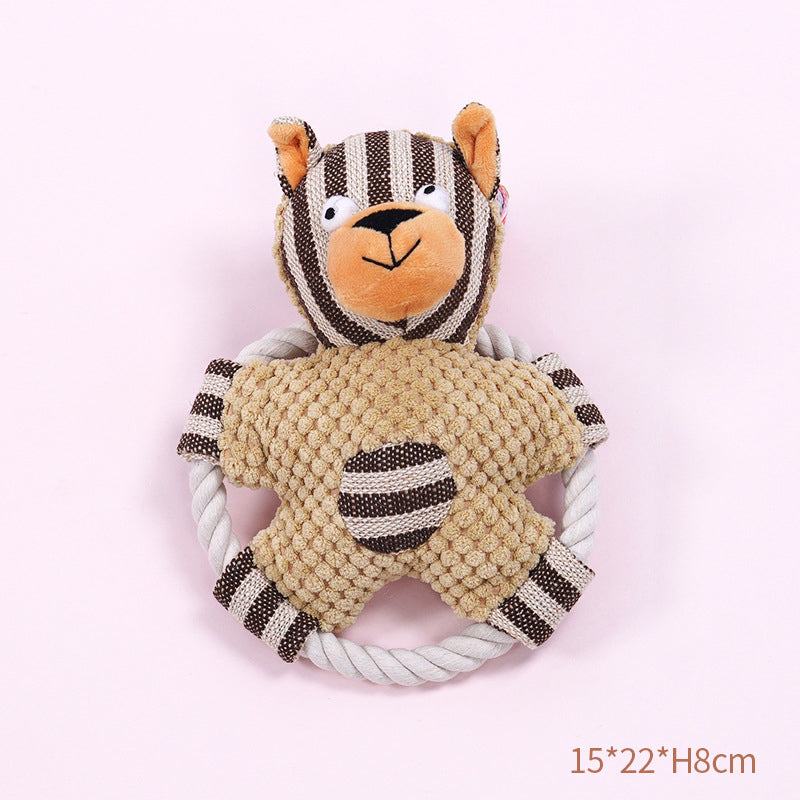 Pet Cotton Rope Toy - Bite-Resistant