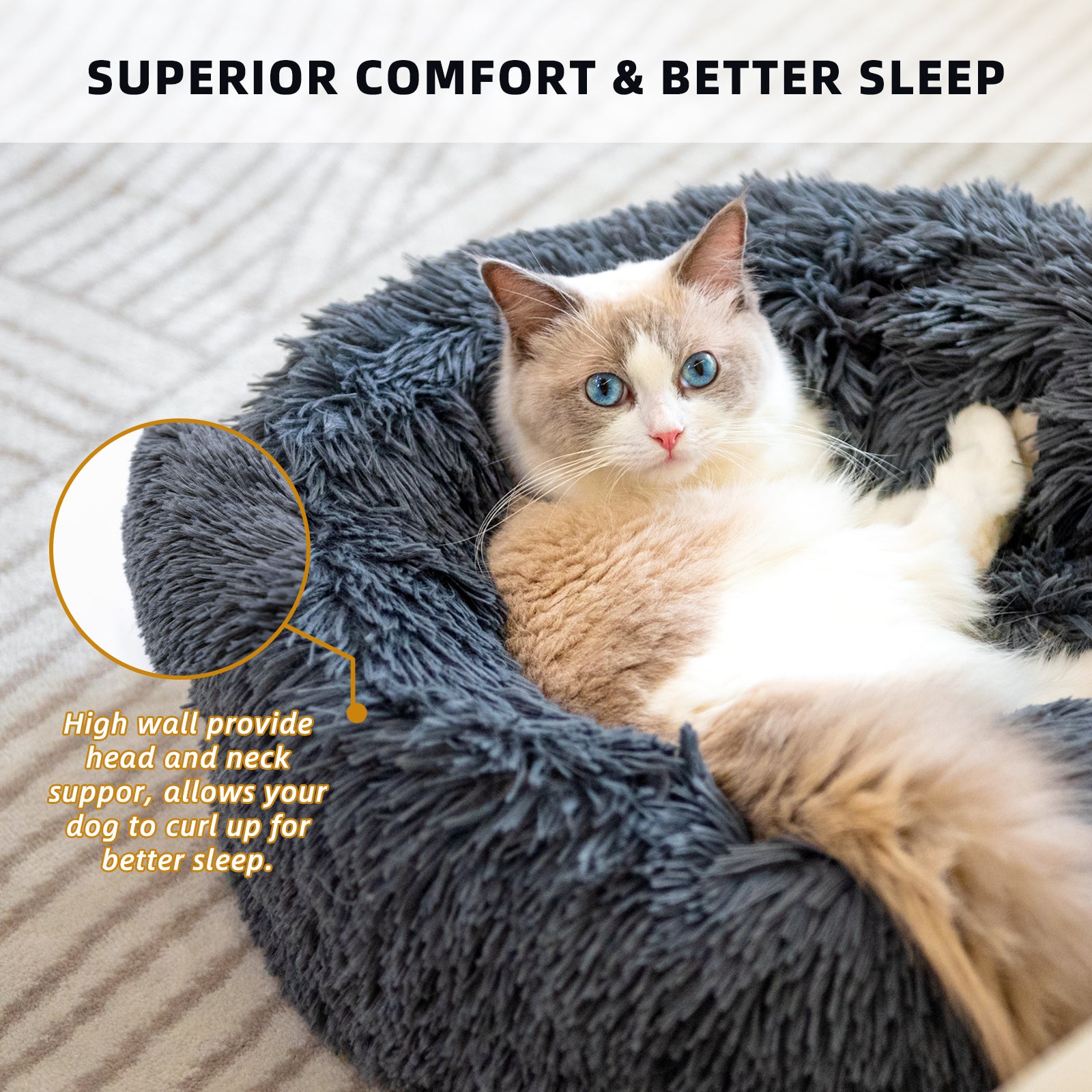 Dog Beds For Small Dogs - Round Plush
