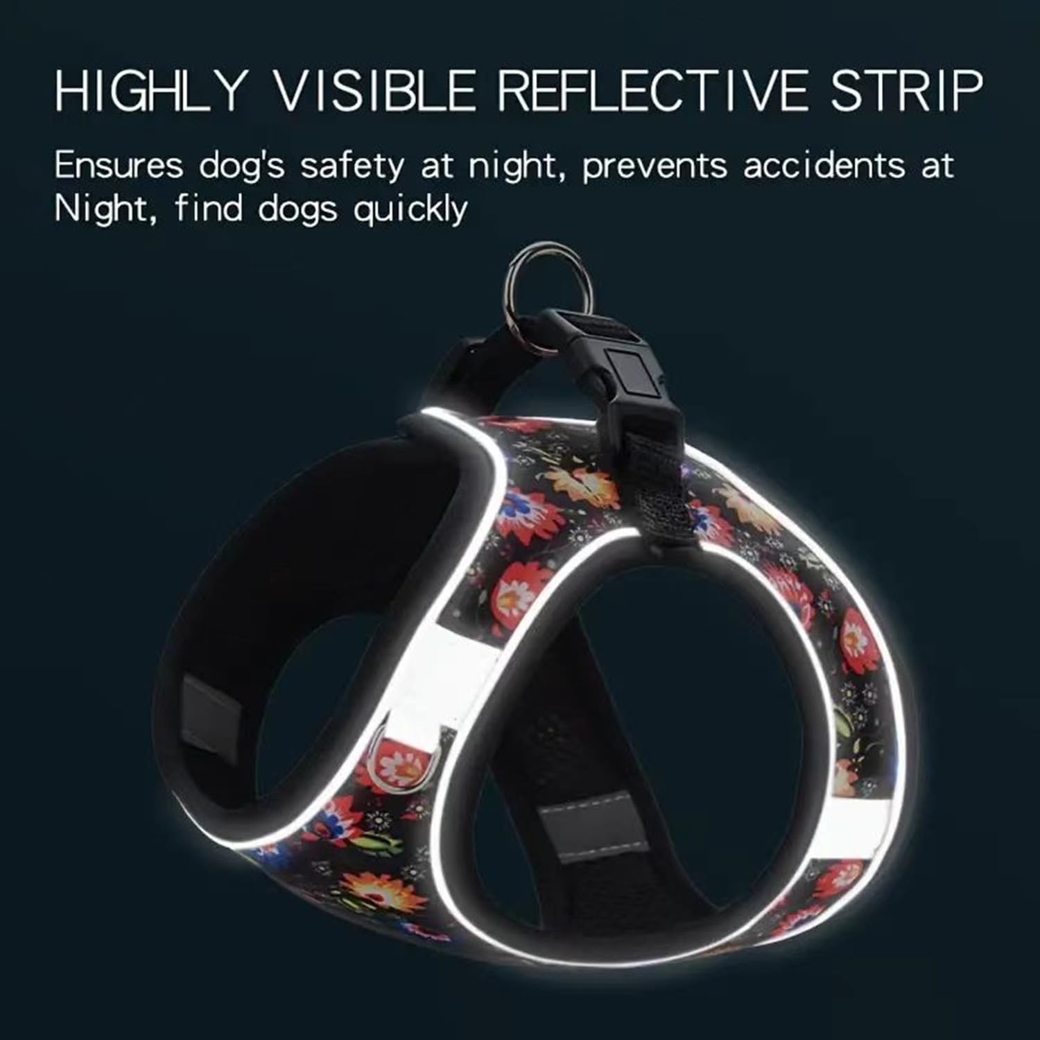 Adjustable Soft Mesh Reflective Pet Harness And Leash Set
