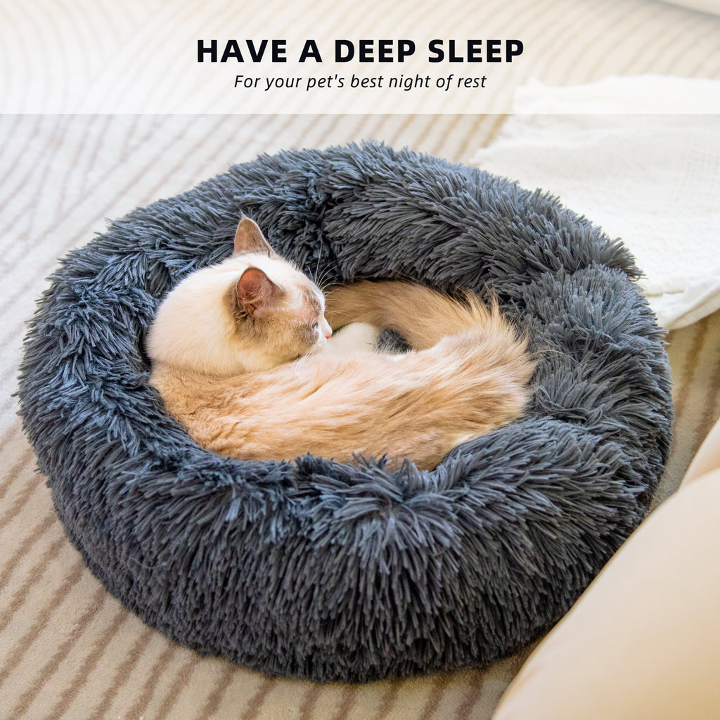 Cat Beds For Cats/Small Dogs - Round Plush