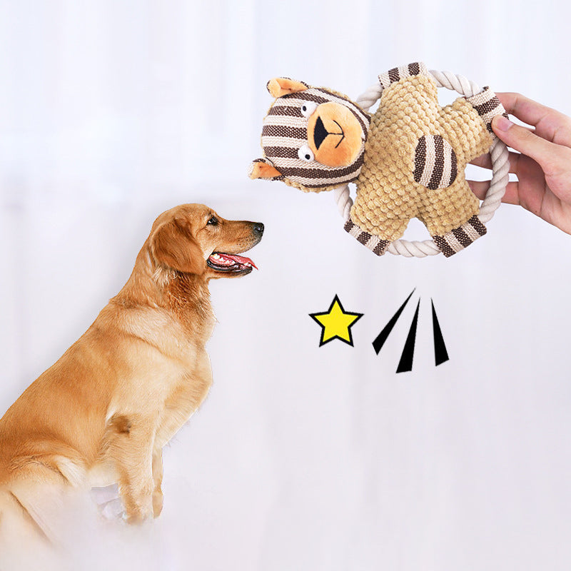 Pet Cotton Rope Toy - Bite-Resistant