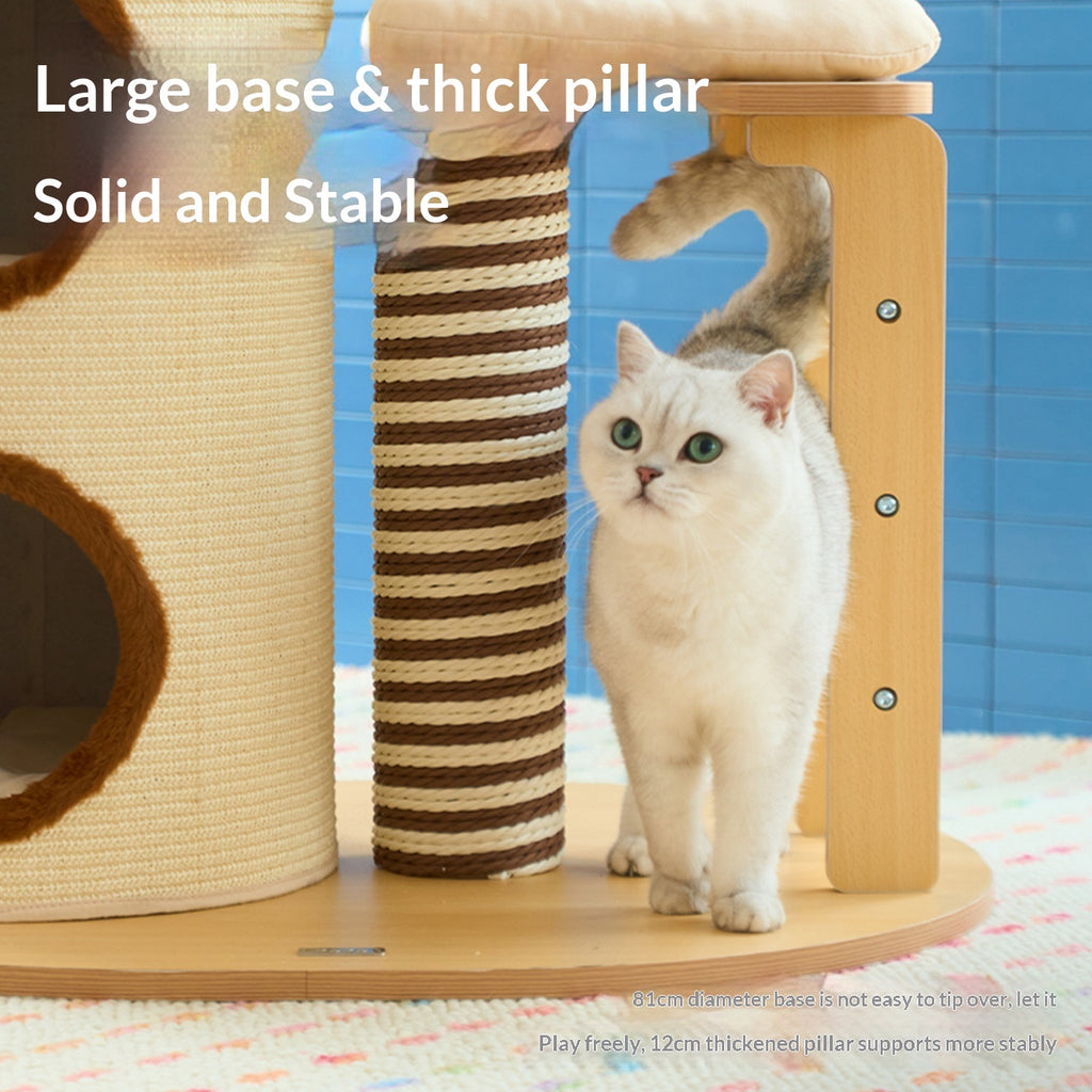 Wooden Luxury Cat Climbing Frame Cat Bed Cat Tree
