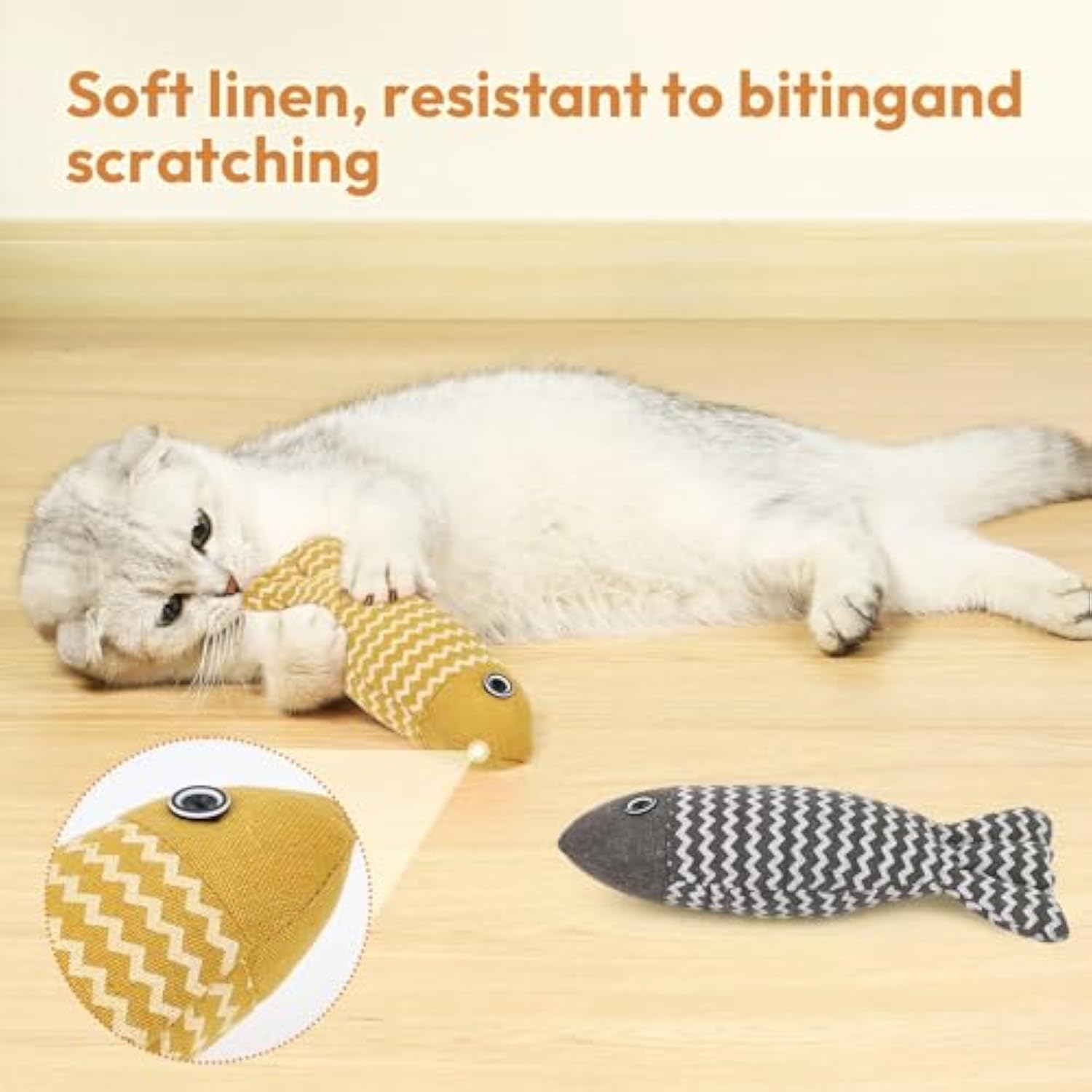 3 Pcs Catnip Fish Toys