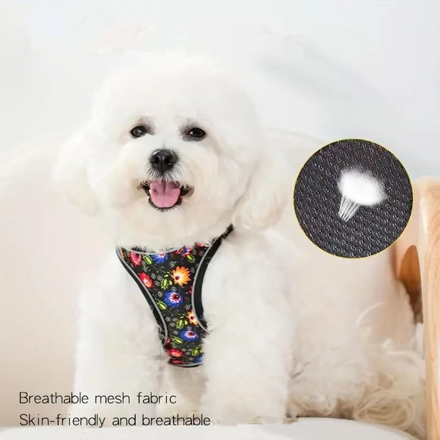 Adjustable Soft Mesh Reflective Pet Harness And Leash Set