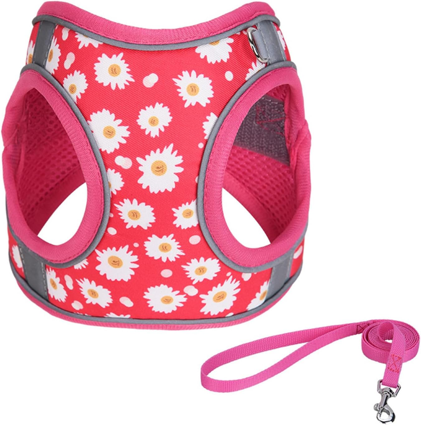 Adjustable Soft Mesh Reflective Pet Harness And Leash Set